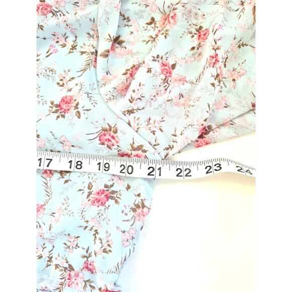 Floral Dress Sz M Coastal Cowgirl Modest Sheer Sleeve Trad Wife Prairie Floral - Picture 5 of 7